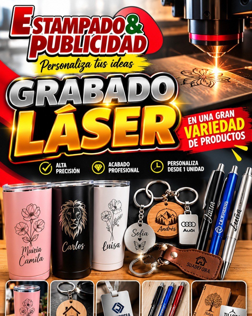 Productos personalizados con grabado láser