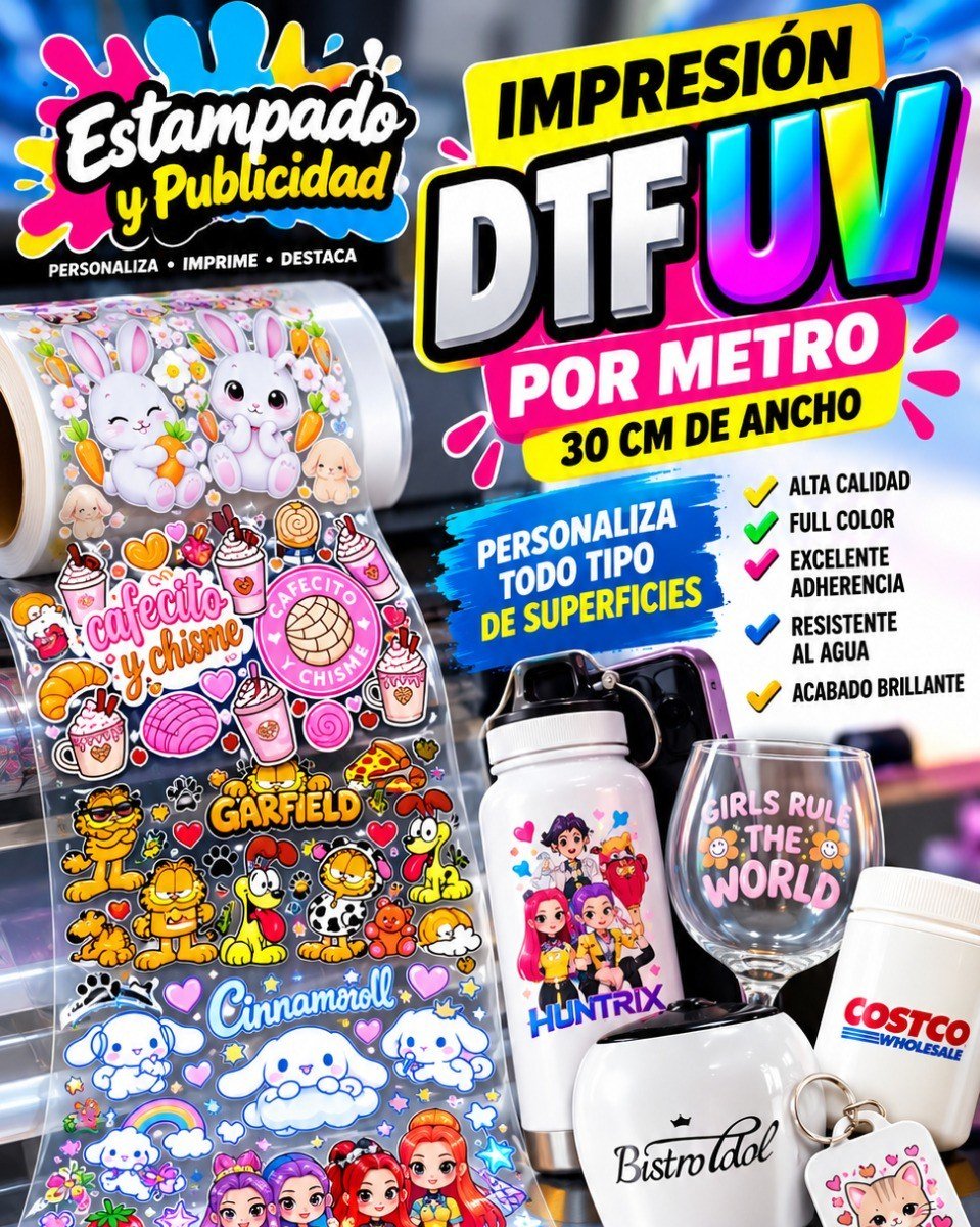 Ejemplos de impresión DTF UV en productos personalizados